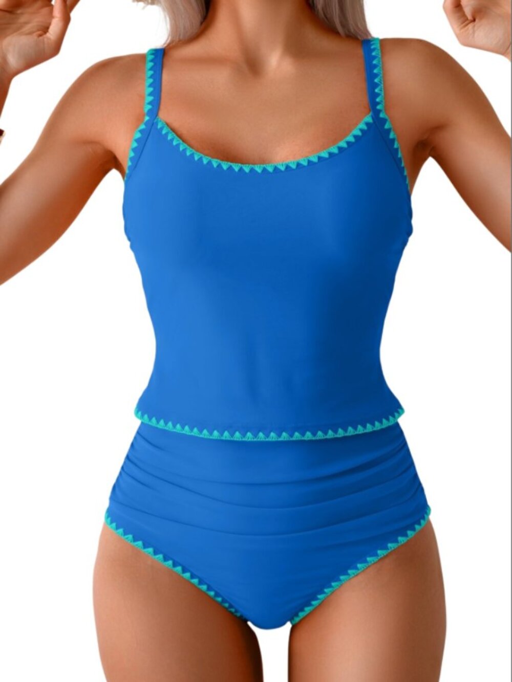 Eomenie Women's Tankini Swimsuit Set - Two Piece Tummy Control